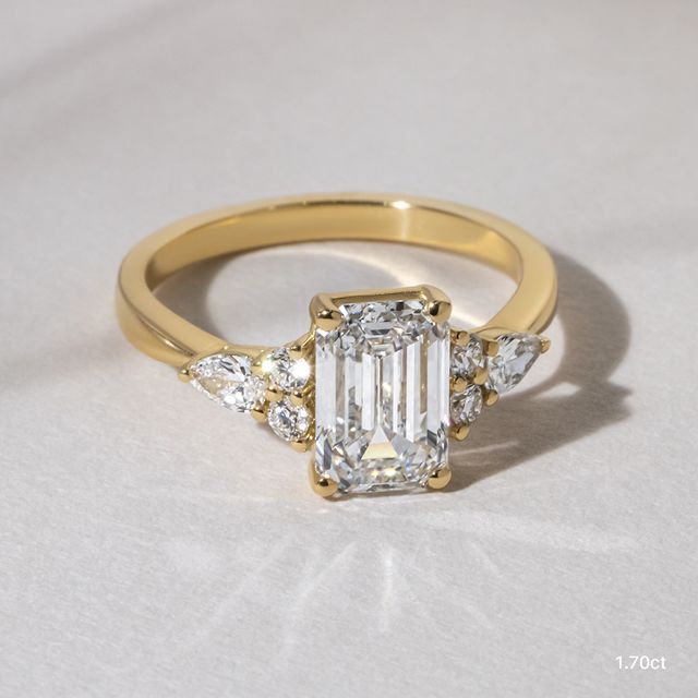 Nanami Yellow Gold Trilogy Engagment Ring