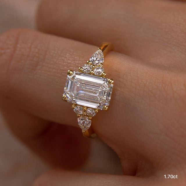 Nanami Yellow Gold Trilogy Engagment Ring
