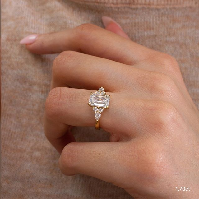 Nanami Yellow Gold Trilogy Engagment Ring