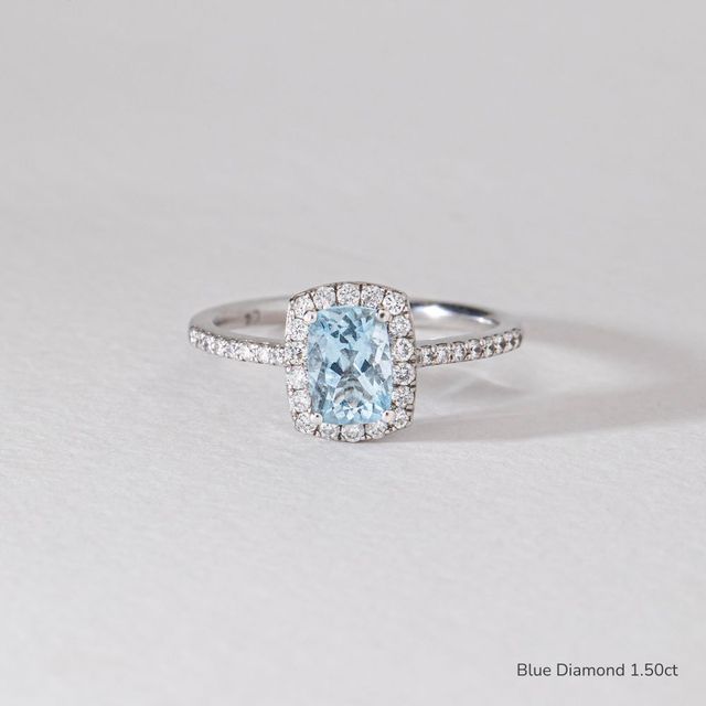 Maya Platinum Halo Engagement Ring