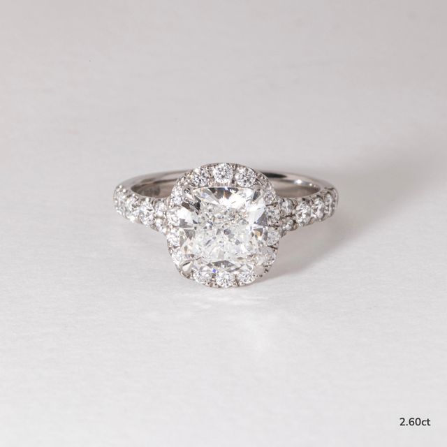 Arya White Gold Halo Engagement Ring
