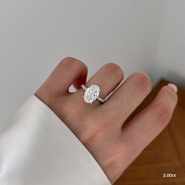 Josephine White Gold Pave Engagement Ring