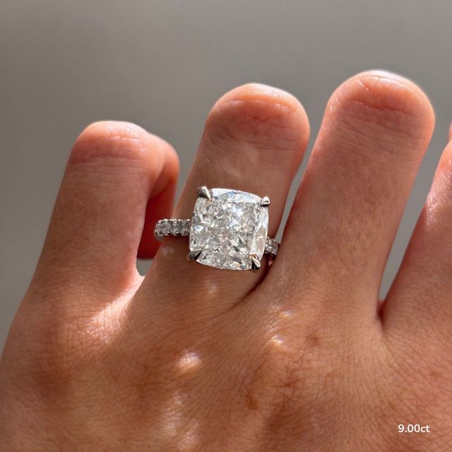 Aalia White Gold Pave Engagement Ring