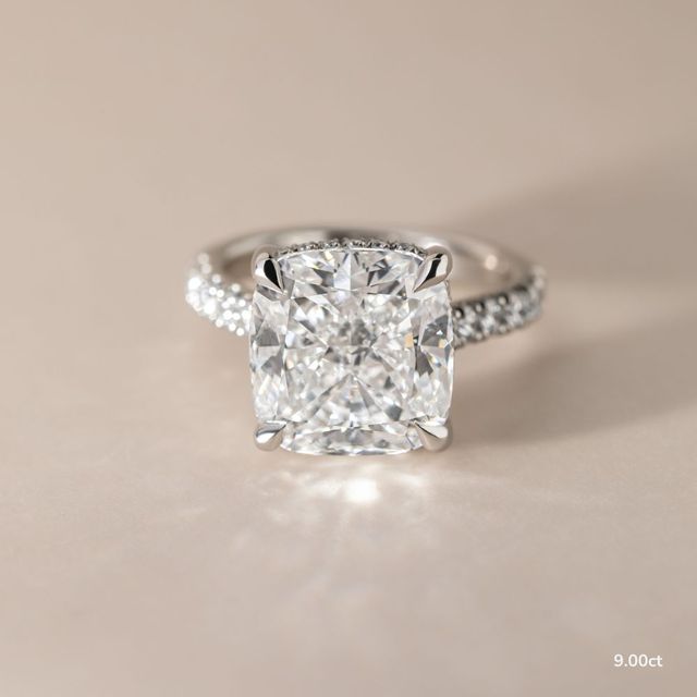 Aalia White Gold Pave Engagement Ring
