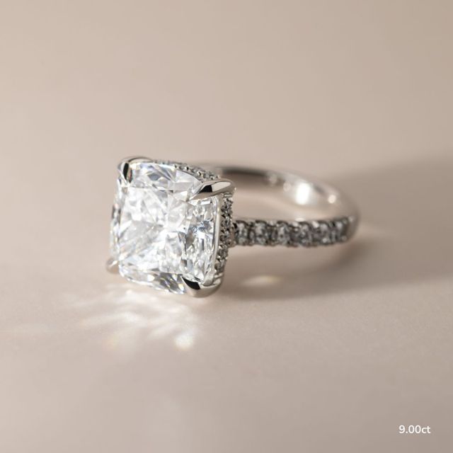 Aalia White Gold Pave Engagement Ring
