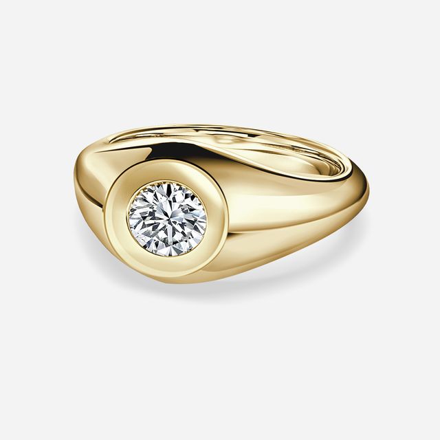 Kairos Yellow Gold Engagement Ring