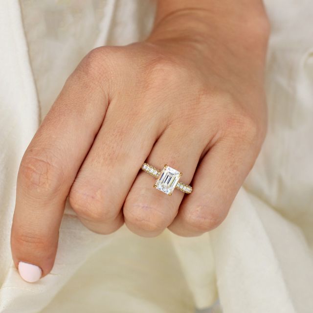 Lepidus Yellow gold Unique Engagement Ring