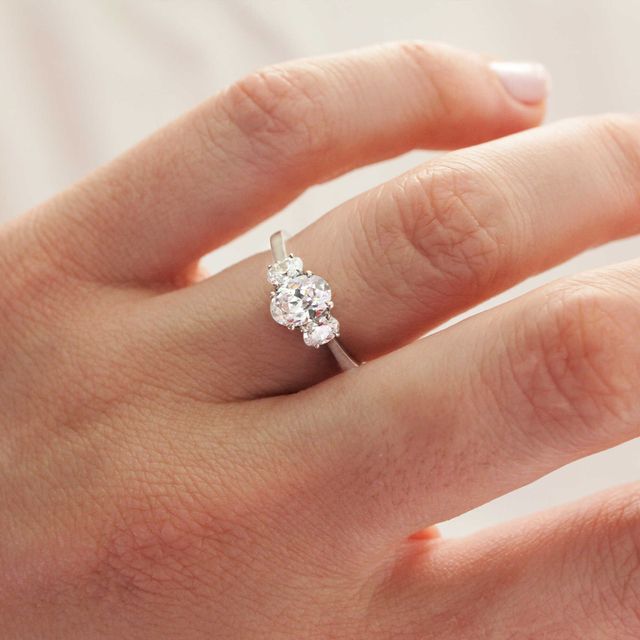 Julia Yellow Gold Trilogy Engagement Ring