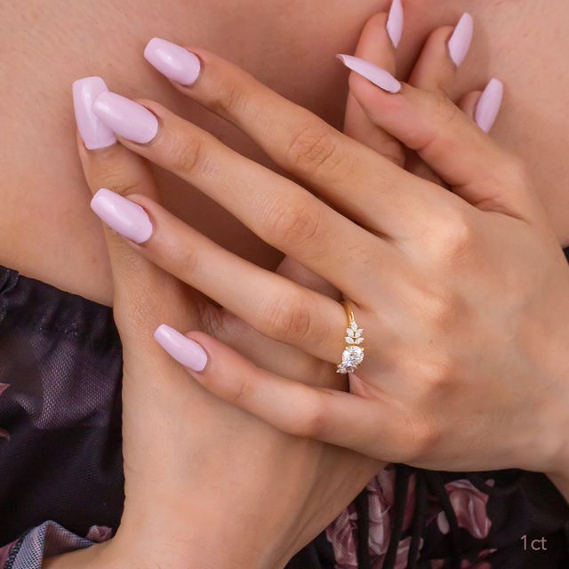 Anastasia Yellow Gold Unique Engagement Ring