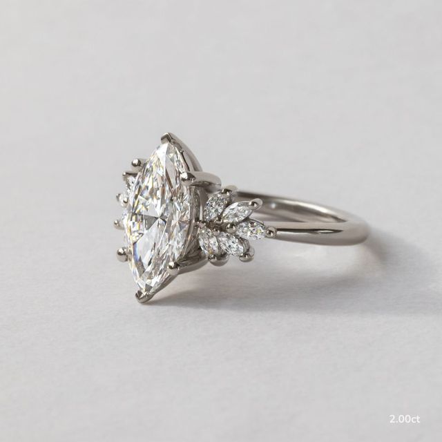 Anastasia White Gold Unique Engagement Ring