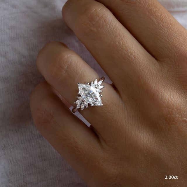 Anastasia White Gold Unique Engagement Ring