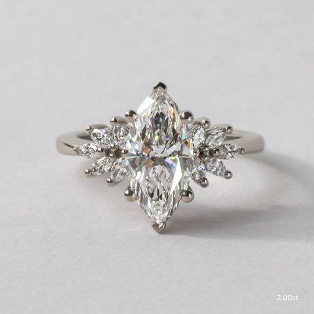Anastasia White Gold Unique Engagement Ring