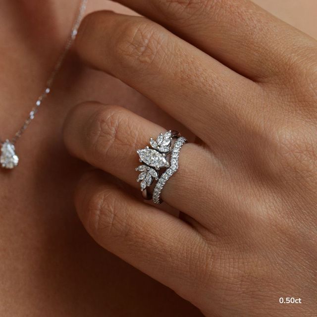 Anastasia White Gold Unique Engagement Ring