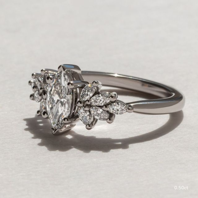Anastasia Platinum Unique Engagement Ring