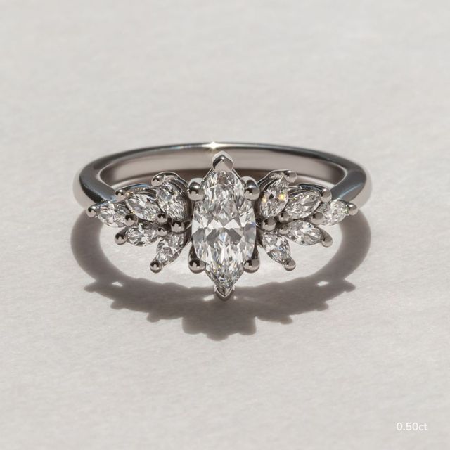 Anastasia Platinum Unique Engagement Ring