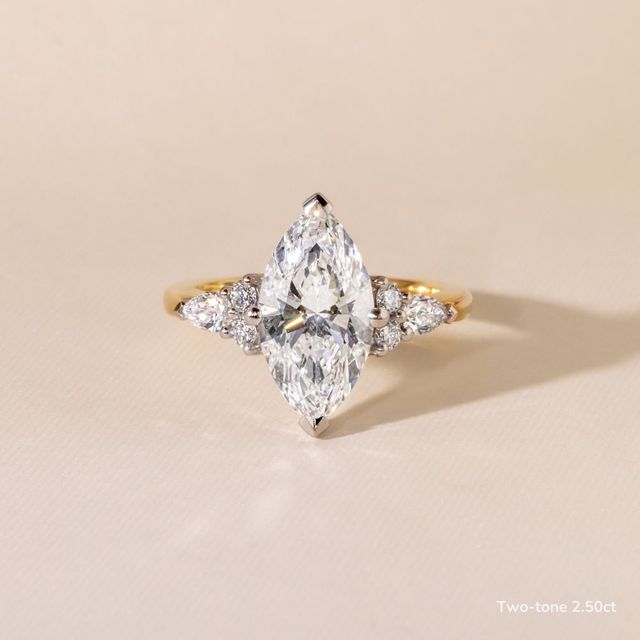 Nanami Yellow Gold Trilogy Engagment Ring