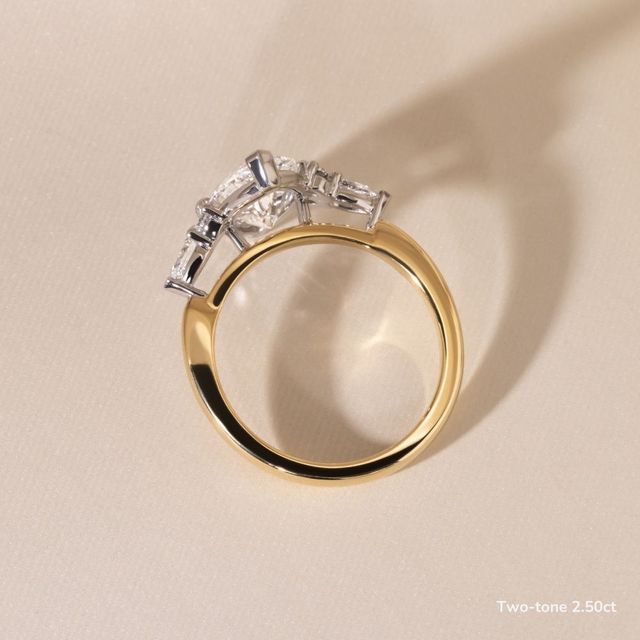 Nanami Yellow Gold Trilogy Engagment Ring