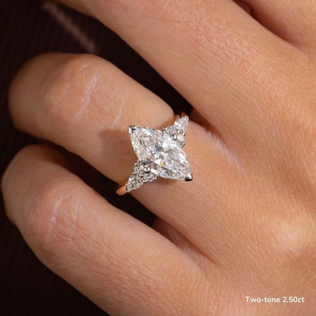 Nanami Yellow Gold Trilogy Engagment Ring