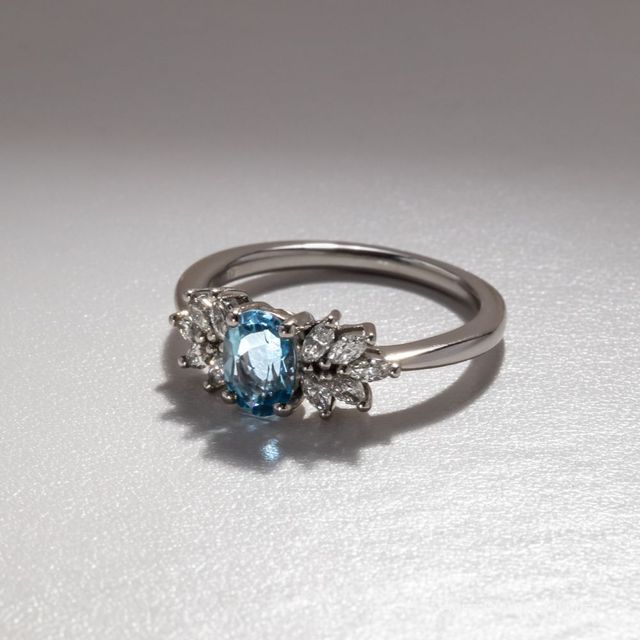 Anastasia White Gold Unique Engagement Ring