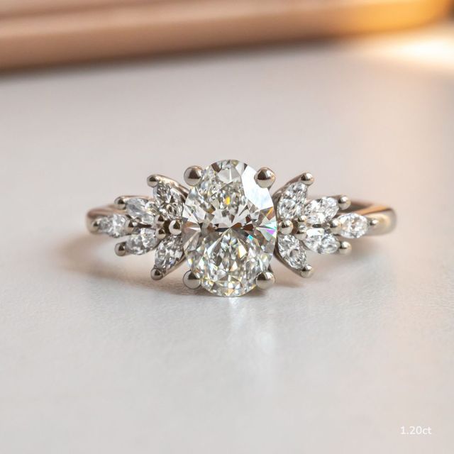 Anastasia Platinum Unique Engagement Ring