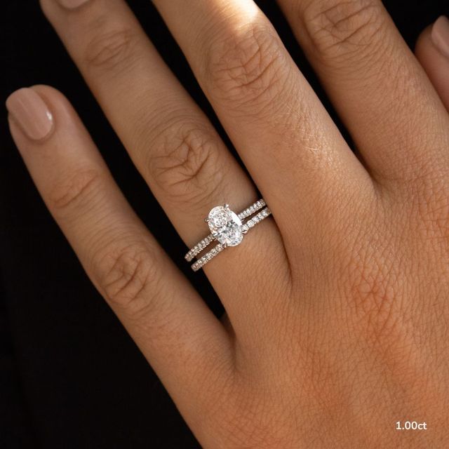 Josephine White Gold Pave Engagement Ring