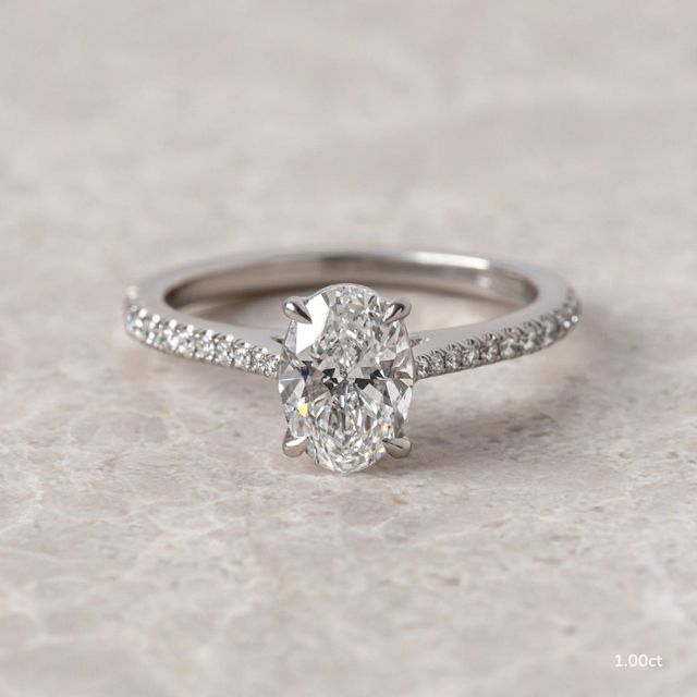 Josephine White Gold Pave Engagement Ring