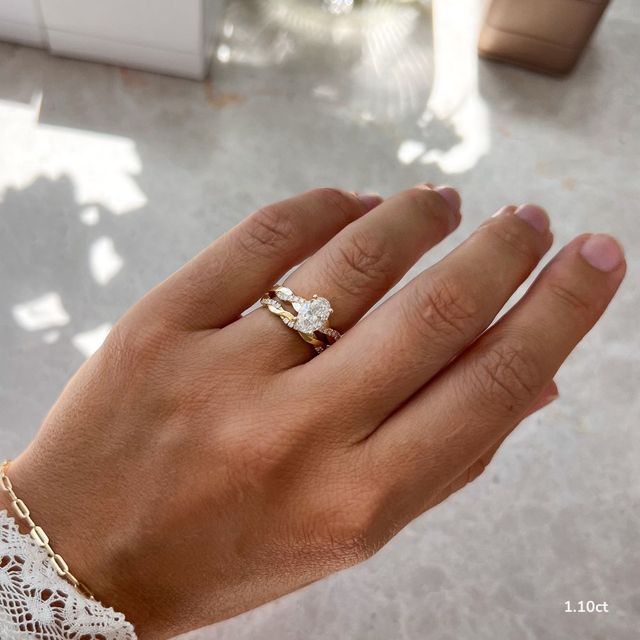 Sahana Yellow Gold Pave Engagement Ring
