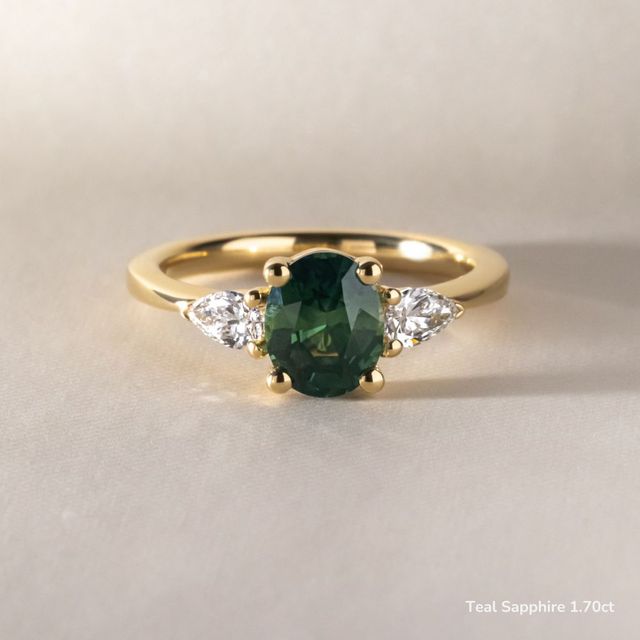 Vivian Trilogy Engagement Ring In Yellow Gold