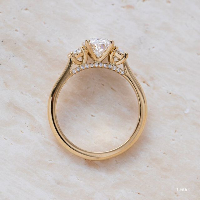 Daisy Yellow Gold Enagagement Ring