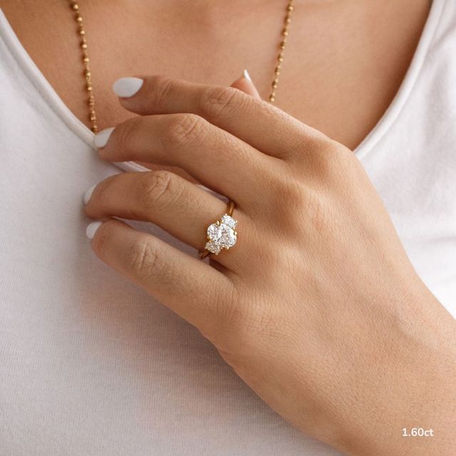 Daisy Yellow Gold Enagagement Ring