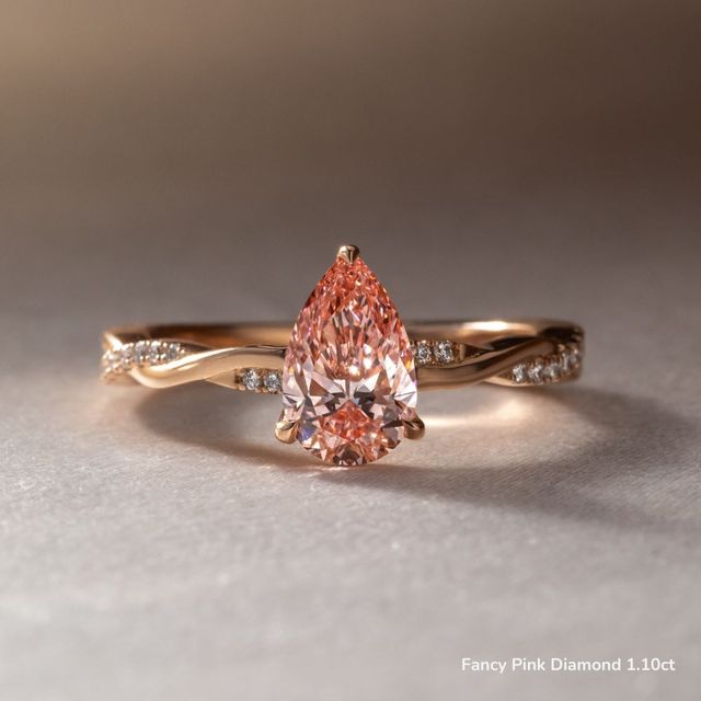 Sahana Rose Gold Pave Engagement Ring