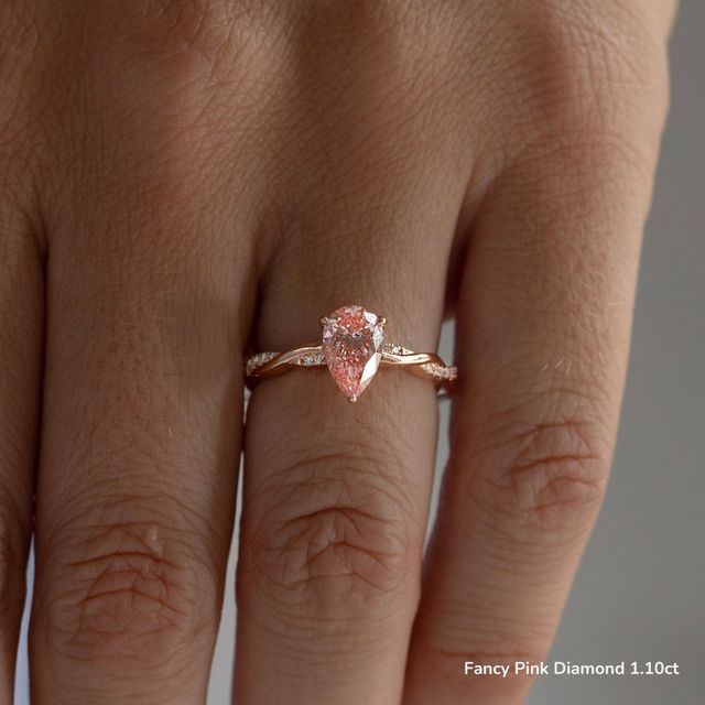 Sahana Rose Gold Pave Engagement Ring