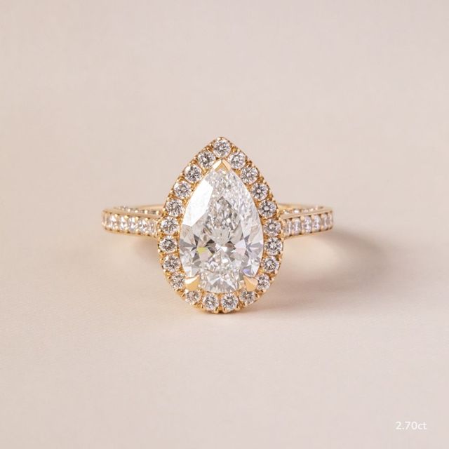 Augusta Yellow Gold Unique Engagement Ring
