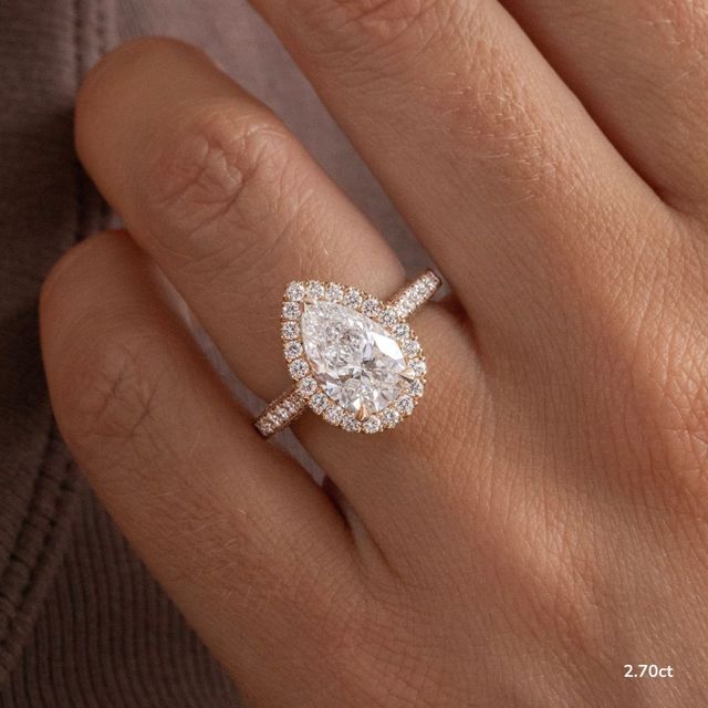 Augusta Yellow Gold Halo Engagement Ring