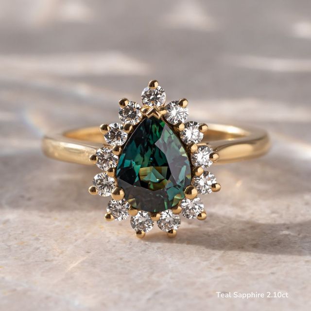 Windermere Yellow Gold Cluster Engagement Ring