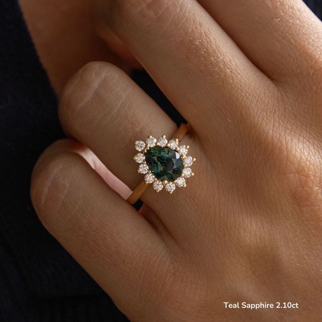 Windermere Yellow Gold Cluster Engagement Ring