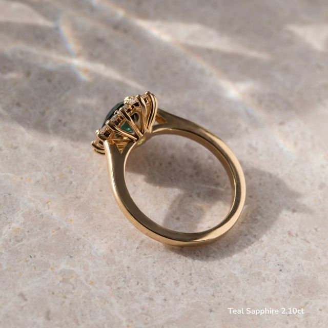 Windermere Yellow Gold Cluster Engagement Ring