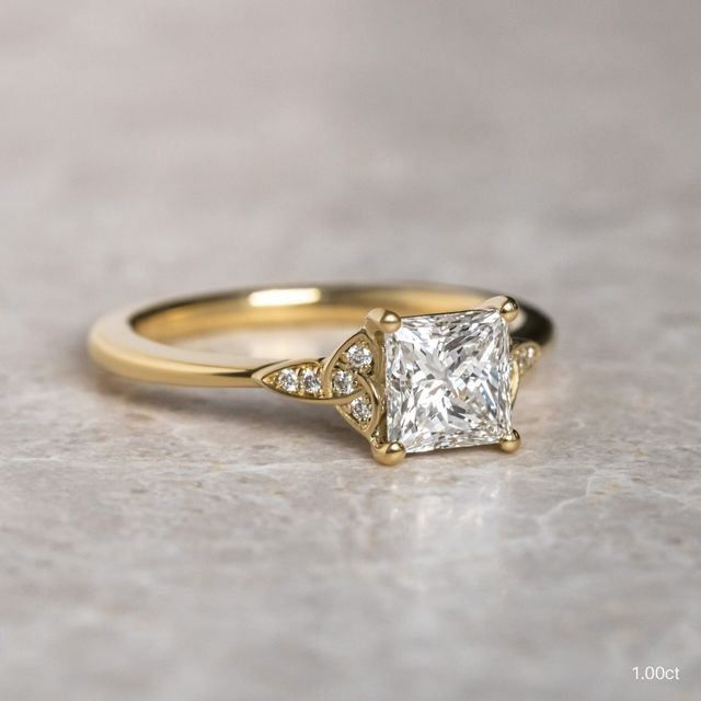 Celtic Song Yellow Gold Engagement Ring