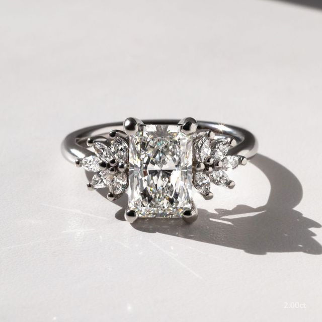 Anastasia White Gold Unique Engagement Ring