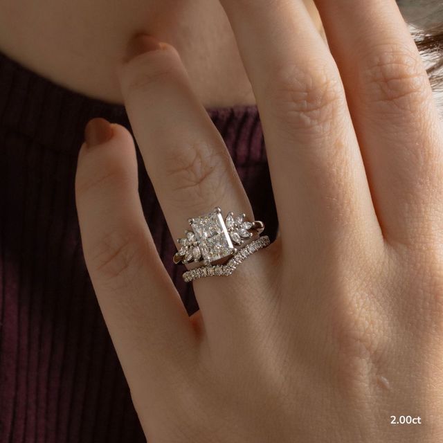 Anastasia White Gold Unique Engagement Ring