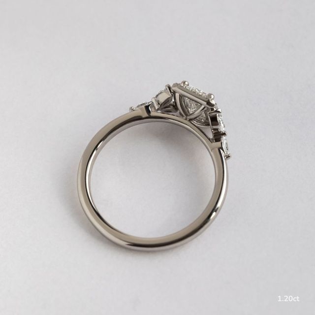 Elizabeth Platinum Halo Engagement Ring