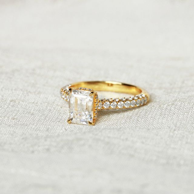 Lepidus Yellow gold Unique Engagement Ring