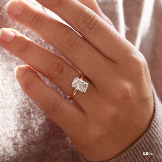 Kate Two Tone Yellow Gold Engagement Ring