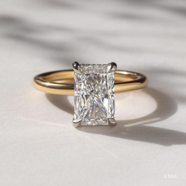 Kate Two Tone Yellow Gold Engagement Ring