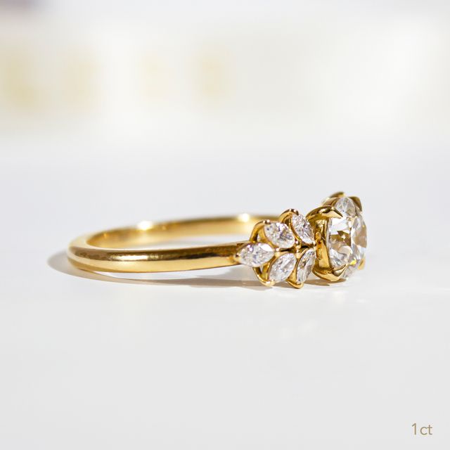 Anastasia Yellow Gold Unique Engagement Ring