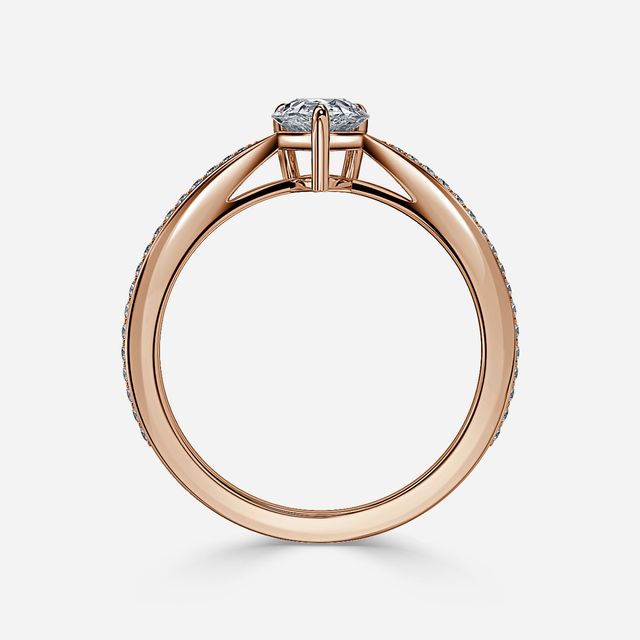 Antares Rose Gold Pave Engagement Ring