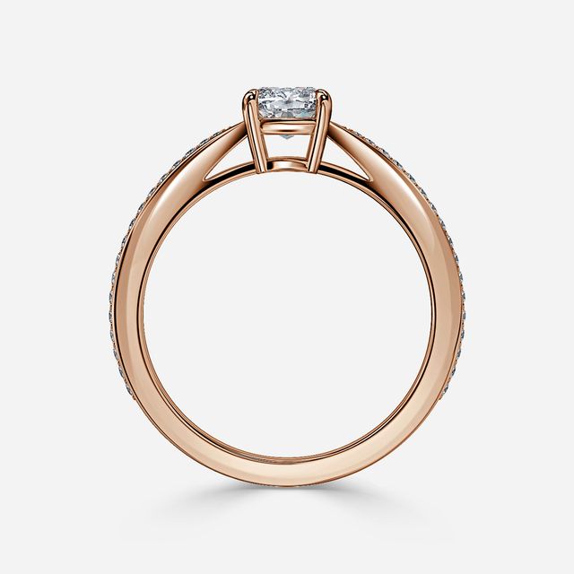 Antares Rose Gold Pave Engagement Ring