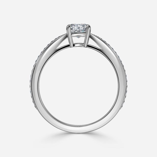 Antares White Gold Pave Engagement Ring