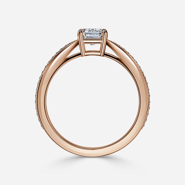 Antares Rose Gold Pave Engagement Ring