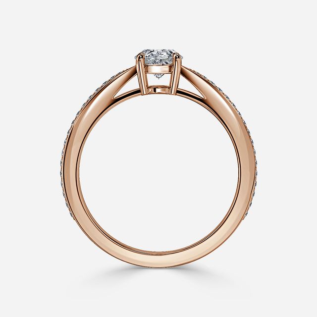 Antares Rose Gold Pave Engagement Ring